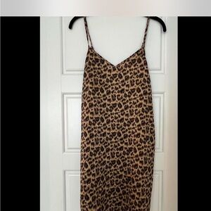 Leopard Print Slip Dress